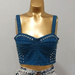 Studded Crop Top Bralette